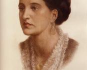 但丁加百利罗塞蒂 - Portrait Of Mrs Georgina Fernandez